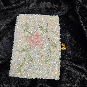 Vintage MM Kane beaded clutch wallet, made in Hong Kong